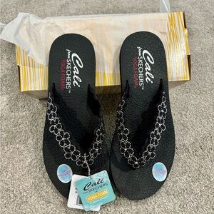 Skechers Women's Black Beaded Sandals